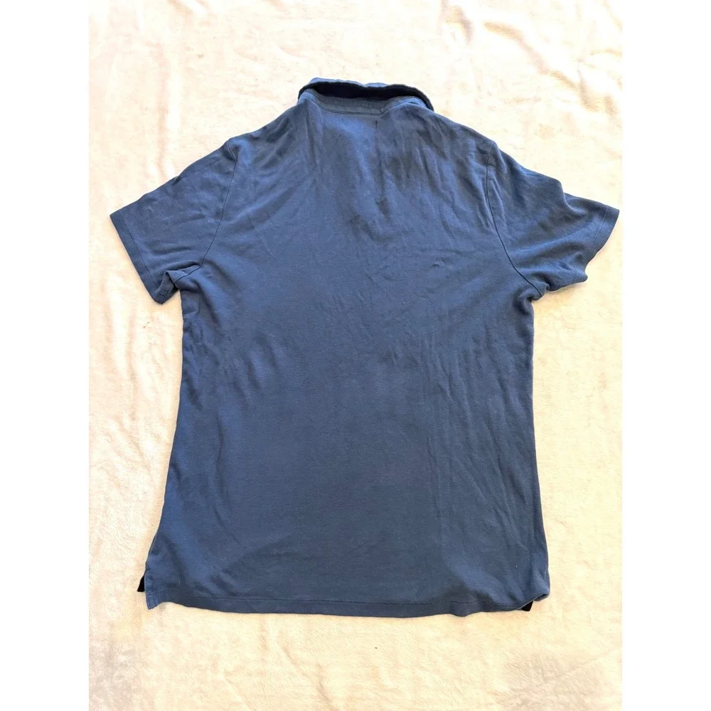 Banana Republic Mens Blue Short Sleeve Polo Shirt Large Classic Fit Jersey